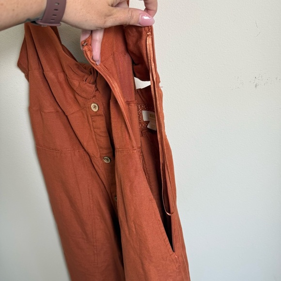 Maeve Rust Linen Blend Mini Dress Size Large - Picture 8 of 9
